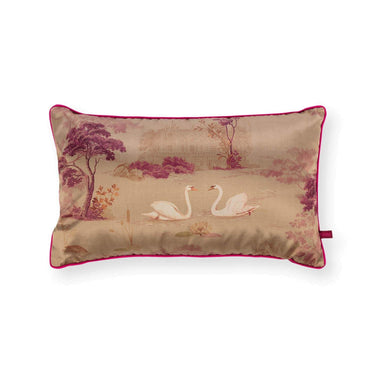 Vaaleanpunainen kuviollinen Pip Studio Darjeeling Days -sisustustyyny 55 x 33 cm