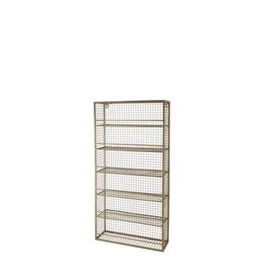 Antiikkimessingin sävyinen seinähylly | 38 x 12 x 77 cm | Fil de fer-Chic Antique-Sasu’s sisustus- ja huonekaluliike