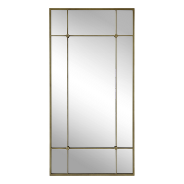 Antiikkimessinkinen peili | 90 x 2 x 180 cm | Factory-Chic Antique-Sasu’s sisustus- ja huonekaluliike