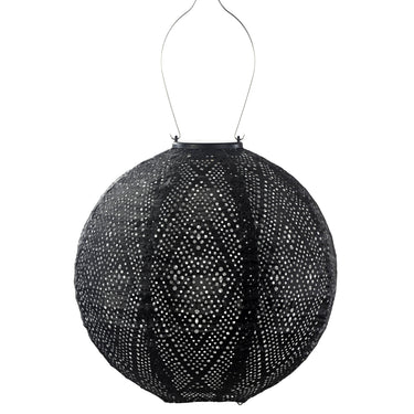 Aurinkokennolyhty Ø30 cm | Musta | Ikat Rond-Lumiz-Sasu’s sisustus- ja huonekaluliike