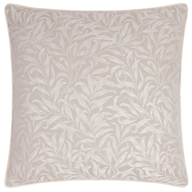 Beige lehtiaiheinen jacquard-kudottu sisustustyyny | 55 x 55 cm | William Morris Willow Bough-Riva Home-Sasu’s sisustus- ja huonekaluliike