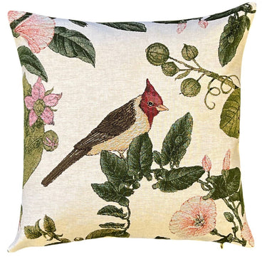 Beige-vihreäsävyinen jacquard-kudottu tyynynpäällinen | 45 x 45 cm | Cardinal-yapatkwa - art of the loom-Sasu’s sisustus- ja huonekaluliike