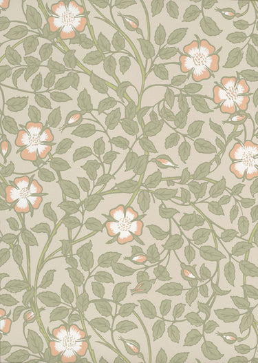 Briar Rose Green Mist | non-woven tapetti | National Trust Papers III