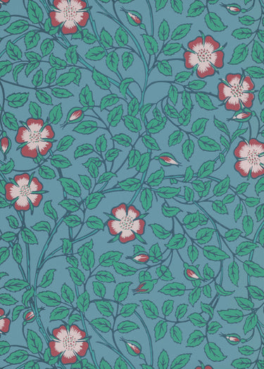 Briar Rose Marine Blue | non-woven tapetti | National Trust Papers III