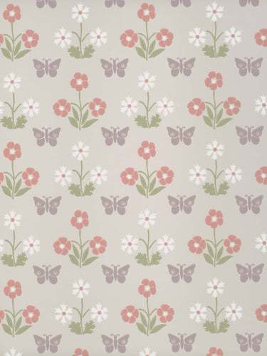 Burges Butterfly French Grey | non-woven tapetti | National Trust Papers IV-Little Greene-Sasu’s sisustus- ja huonekaluliike