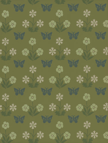Burges Butterfly Garden | non-woven tapetti | National Trust Papers IV-Little Greene-Sasu’s sisustus- ja huonekaluliike