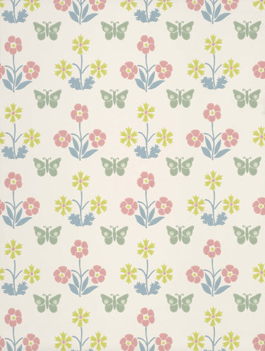 Burges Butterfly Slaked Lime | non-woven tapetti | National Trust Papers IV-Little Greene-Sasu’s sisustus- ja huonekaluliike