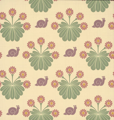 Burges Snail Travertine | non-woven tapetti | National Trust Papers II