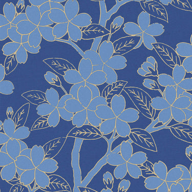 Camellia Smalt | non-woven tapetti | 20th Century Papers-Little Greene-Sasu’s sisustus- ja huonekaluliike