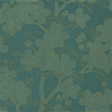 Camellia Teal | non-woven tapetti | 20th Century Papers-Little Greene-Sasu’s sisustus- ja huonekaluliike