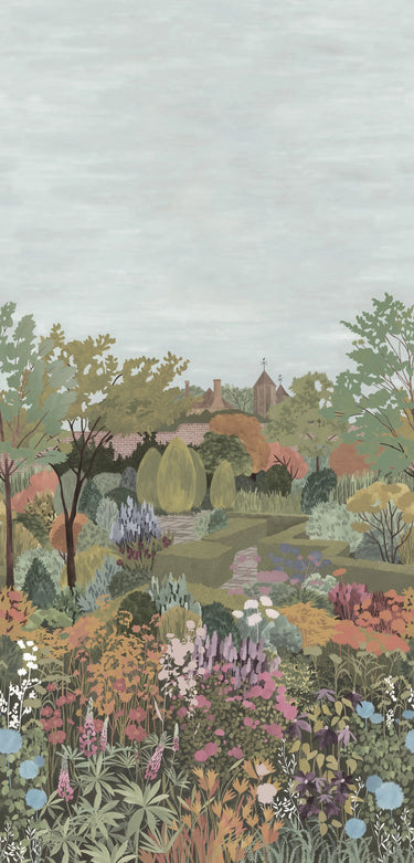 Castle Garden Sage Green | non-woven tapetti | In the Garden