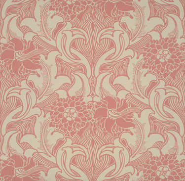 Dahlia Scroll Carmine | non-woven tapetti | National Trust Papers III