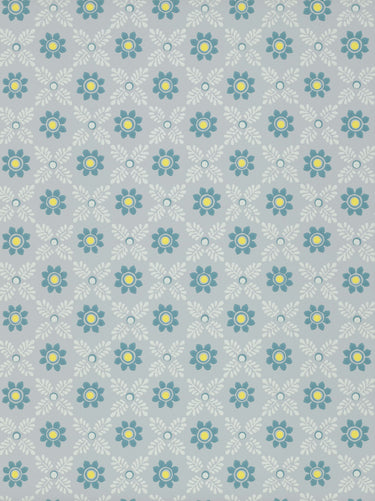 Ditsy Block Bone China Blue | non-woven tapetti | National Trust Papers IV