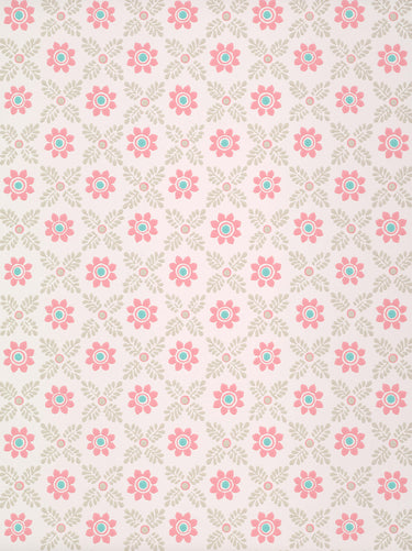 Ditsy Block Carmine | non-woven tapetti | National Trust Papers IV