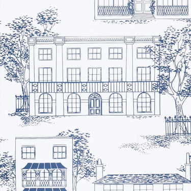 Hampstead Mid Blue | non-woven tapetti | 20th Century Papers-Little Greene-Sasu’s sisustus- ja huonekaluliike