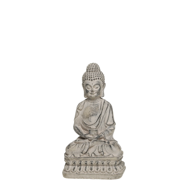 Buddha seated H21/L12.5/W9 cm French grey