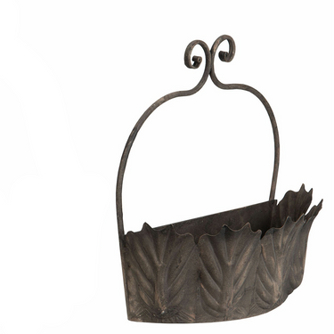 Harmaa metallinen seinäamppeli | 37 x 17 x 39 cm-Alot-Sasu’s sisustus- ja huonekaluliike