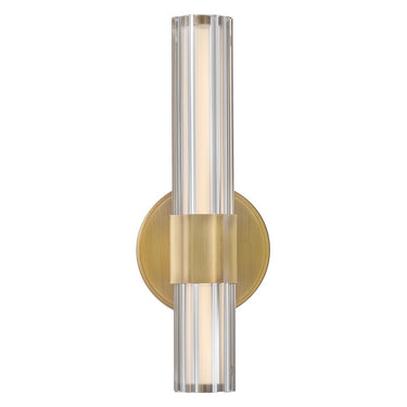 Georgette LED-seinävalaisin messinki ja kirkas uurrettu kristalli, korkeus 35,6 cm – tuotekuva 9