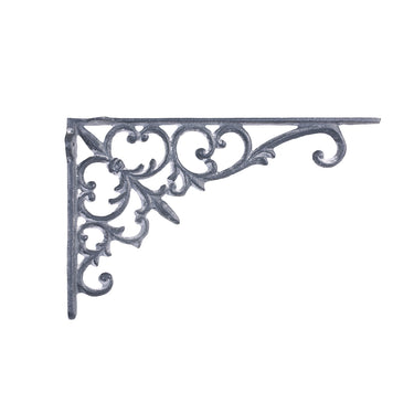 Hyllynkannatin rautaa | Antiikkiharmaa | 23,5 x 15,5 cm | French Country Style-Chic Antique-Sasu’s sisustus- ja huonekaluliike