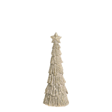 Joulukuusi pöytäkoriste vihertävä mattakulta |∅6,5 x 17,5 cm-Chic Antique-Sasu’s sisustus- ja huonekaluliike