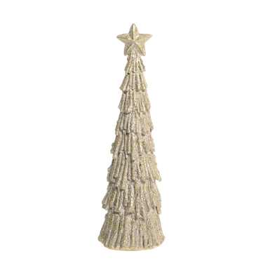 Joulukuusi pöytäkoriste vihertävä mattakulta |∅9 x 28,5 cm-Chic Antique-Sasu’s sisustus- ja huonekaluliike