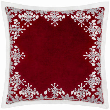 Joulunpunainen sisustustyynyliina | 50 x 50 cm | Winter Bloom-Riva Home-Sasu’s sisustus- ja huonekaluliike