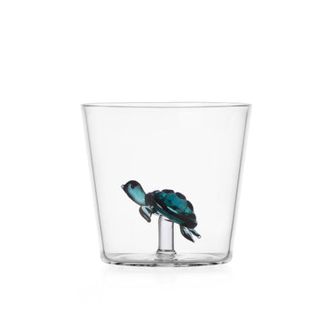 Juomalasi "Petrol Turtle" | 35cl | Marine Garden Collection-Ichendorf Milano-Sasu’s sisustus- ja huonekaluliike