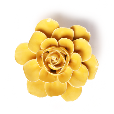 Keltainen begonia-posliinikukka | 11,43 x 5,72 cm-Chive-Sasu’s sisustus- ja huonekaluliike