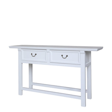 Valkoinen konsolipöytä | 150 x 40 x 85 cm | Marseille-Chic Antique-Sasu’s sisustus- ja huonekaluliike