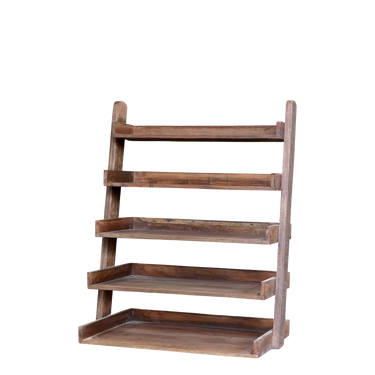 Kierrätyspuinen puunvärinen hyllykkö | 60 x 36 x 74 cm | Grimaud-Chic Antique-Sasu’s sisustus- ja huonekaluliike