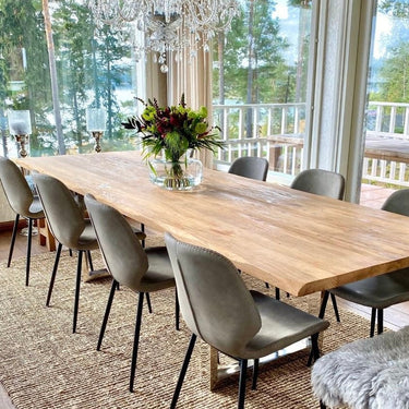 Kierrätystiikkinen pöytälevy aaltoilevalla tai suoralla reunalla | Useita kokoja | Otaru-Design by Sasu's-Sasu’s sisustus- ja huonekaluliike