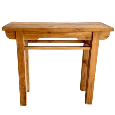 Kierrätystiikkinen puunvärinen konsolipöytä | 90 x 35 x 72cm | China-Design by Sasu's-Sasu’s sisustus- ja huonekaluliike