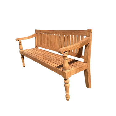 Kierrätystiikkinen puunvärinen puusohva | 180 × 56 x 96 cm | Salvia-Design by Sasu's-Sasu’s sisustus- ja huonekaluliike