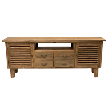 Kierrätystiikkinen puunvärinen TV-taso | 150-200x40x78cm |Savoy