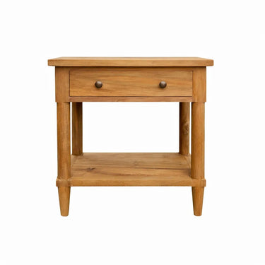 Kierrätystiikkinen puunvärinen yö- ja sivupöytä | 56 x 34 x 57-62cm | Firenze-Design by Sasu's-Sasu’s sisustus- ja huonekaluliike