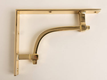 Kiillotettu messinkinen hyllynkannatin | Vintage Industrial Style Large-Brass bee-Sasu’s sisustus- ja huonekaluliike