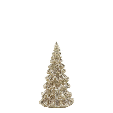 Kimalteleva joulukuusi pöytäkoriste samppanja | ⌀11 x 20,5 cm-Chic Antique-Sasu’s sisustus- ja huonekaluliike