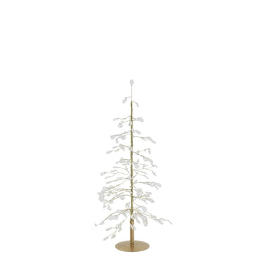 Kirkas helmikoristeinen metallinen joulukuusi | korkeus 42 cm-Chic Antique-Sasu’s sisustus- ja huonekaluliike