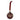 Anniversary Christmas Bauble w. velvet ribbon D8 cm cherry
