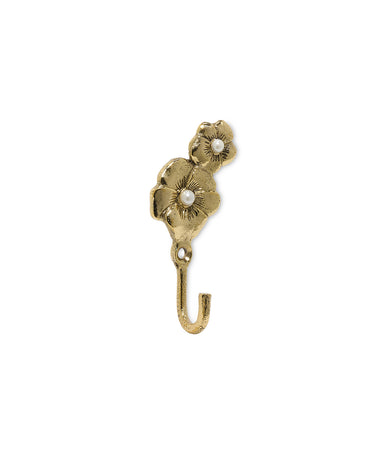 Zoey Flower Hook Gold Shiny | 8 x 3,5 x 2 cm