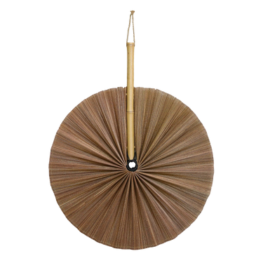 Fan bamboo for deco H53/D42 cm caramel