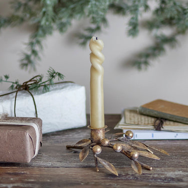 Mirabel Candle Holder, Gold, Metal L18xH5xW13 cm