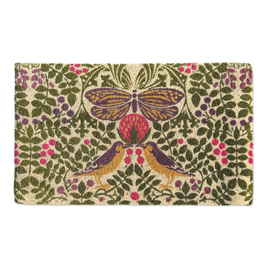 Kynnysmatto puna-vihreä | 75 x 45 x 1,5 cm | Bird and Butterfly-Entryways-Sasu’s sisustus- ja huonekaluliike