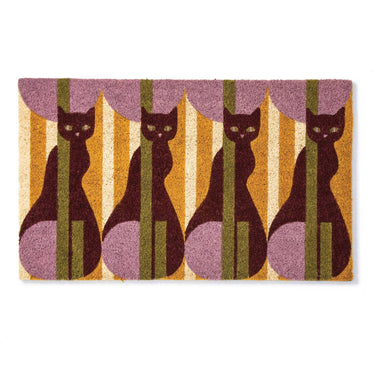 Kynnysmatto vaaleanpuna-keltainen kookoskuitua | 71 x 43 x 1,5 cm | Meowhaus-Entryways-Sasu’s sisustus- ja huonekaluliike