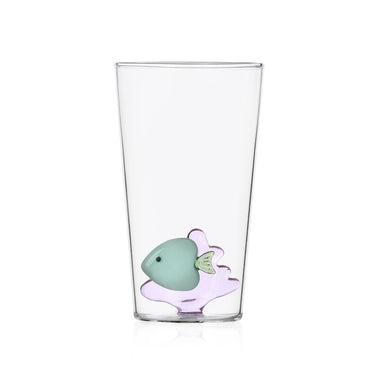 Long drink -lasi "Green Fish Pink Seaweed" | 45 cl | Marine Garden Collection-Ichendorf Milano-Sasu’s sisustus- ja huonekaluliike