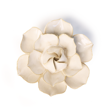 Luonnonvalkoinen narsissi-posliinikukka | ⌀9,7 x 4,6 cm-Chive-Sasu’s sisustus- ja huonekaluliike