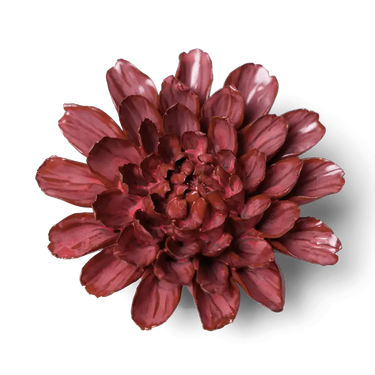 Luumunpunainen dahlia-posliinikukka | 12,1 x 5,7 cm-Chive-Sasu’s sisustus- ja huonekaluliike