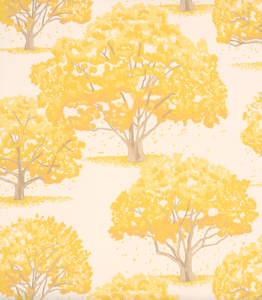 Magnolia Blossom Indian Yellow | non-woven tapetti | In the Garden