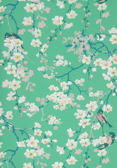 Massingberd Blossom Verditer | non-woven tapetti | National Trust Papers II