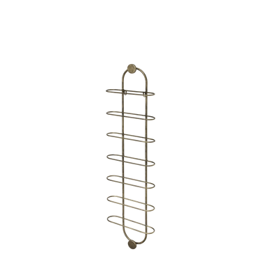 Messinginsävyinen viiniteline seinälle | 29 x 9 x 109 cm-Chic Antique-Sasu’s sisustus- ja huonekaluliike